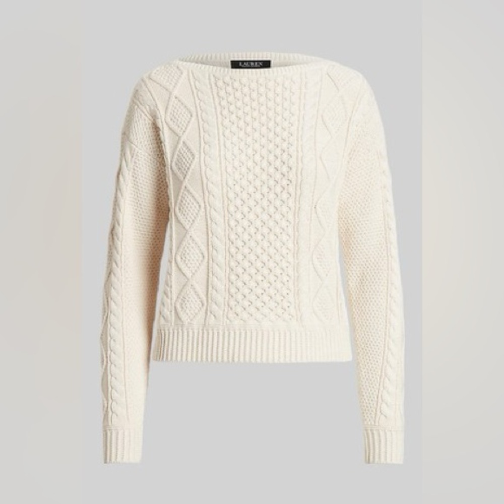 Ralph Lauren 100% cotton cable knit sweater